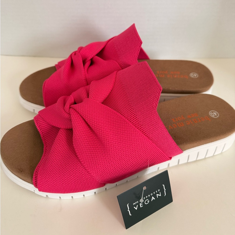 Bernie Mev. New York Knit Slide Sandals Pink NWT Size 40 - Picture 2 of 8